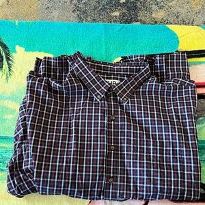 Harbor Bay “HB” Multi-Coloured Striped Checkered Dress Shirt. Nice-NWOT